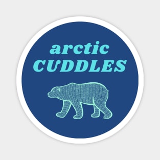 Arctic Cuddles, Sweet Polar Bear Hug Design Magnet